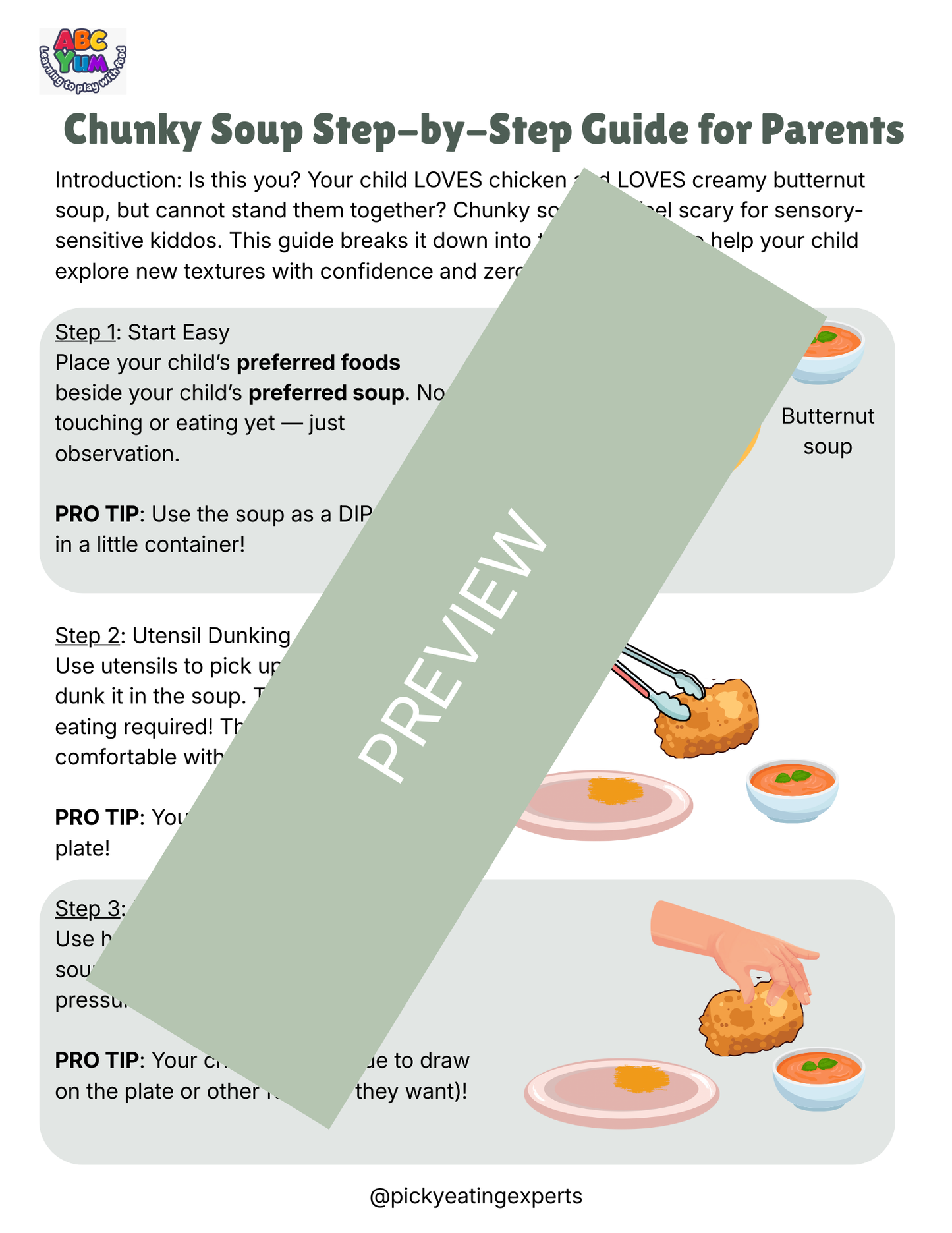 Chunky Soup Step-by-Step Guide for Parents
