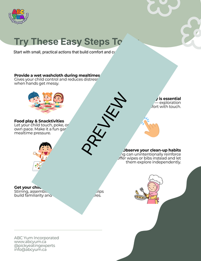 Tactile Picky Eating Checklist