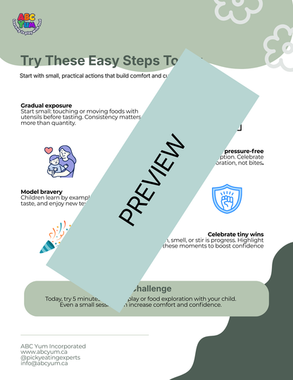 Tactile Picky Eating Checklist