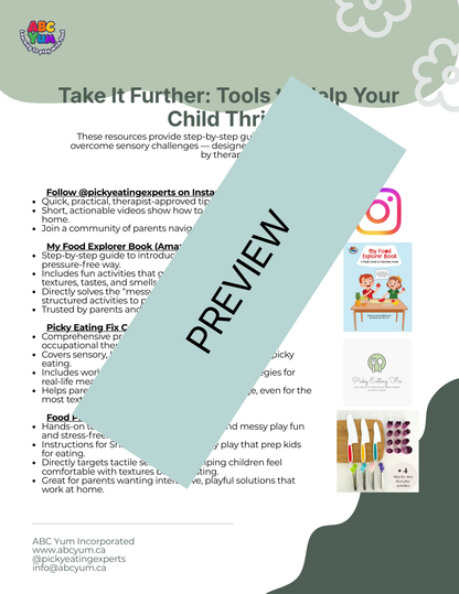 Tactile Picky Eating Checklist